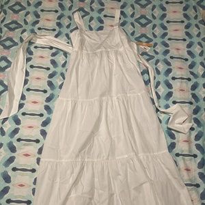 GB GIANNI BINI white long tie back dress NWT size M